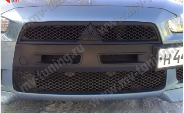 Воздуховоды радиатора в передний бампер (Цельные) var №1 для Mitsubishi Lancer X (2007-2010) купить недорого с доставкой в Когалым